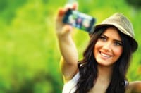Selfie taking a girl